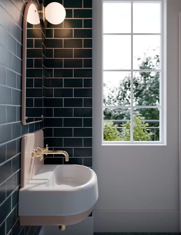 Lavabo suspendu Heritage de Copenhagen Bath.