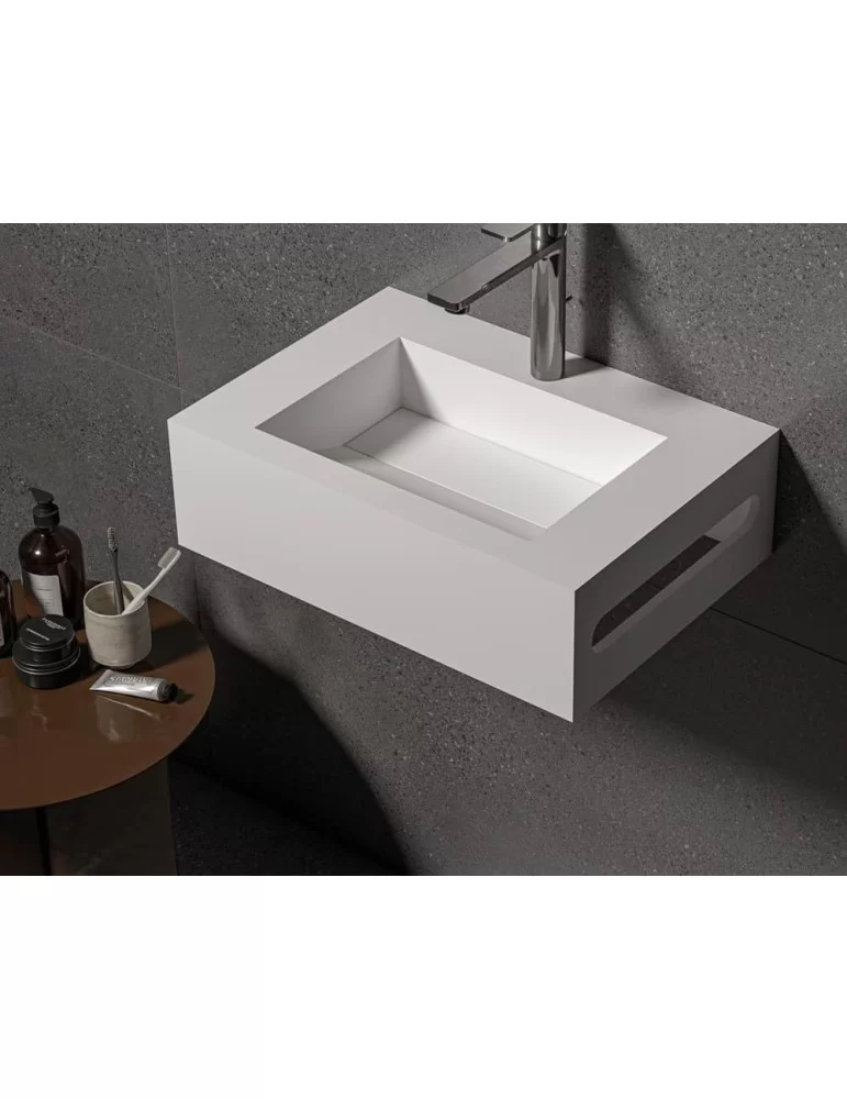 Lave-mains design en solid surface River
