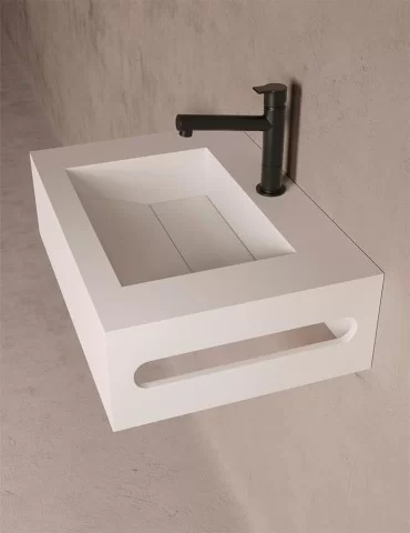 Lave-mains design en solid surface River
