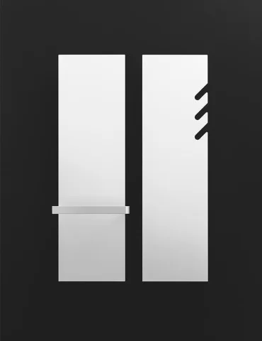 Sèche-serviettes vertical à eau chaude Tavola liscia V, d'Antrax IT 2