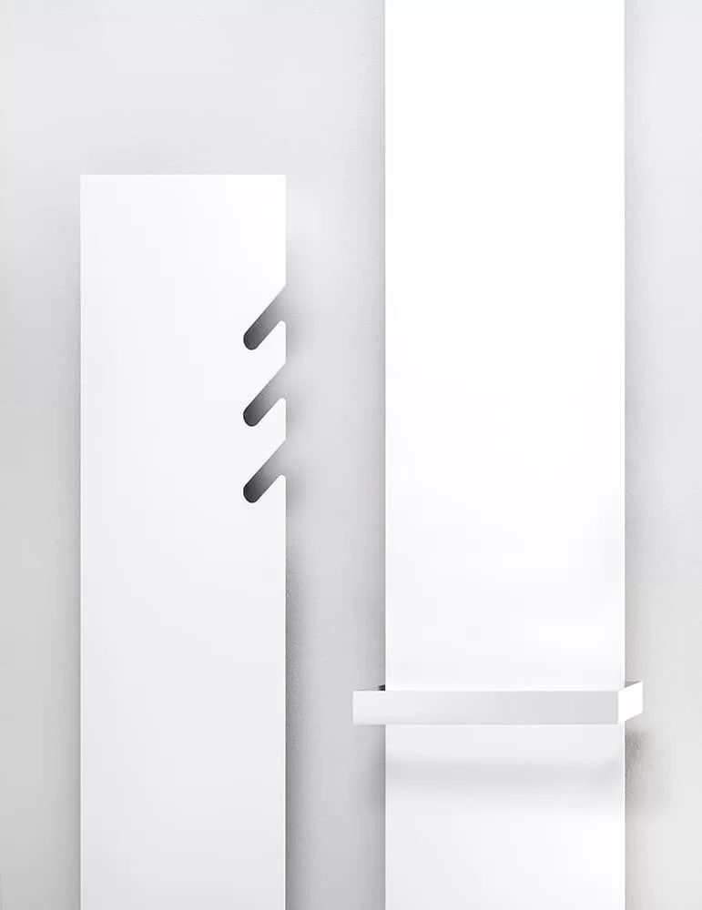 Sèche-serviettes vertical à eau chaude Tavola liscia V, d'Antrax IT