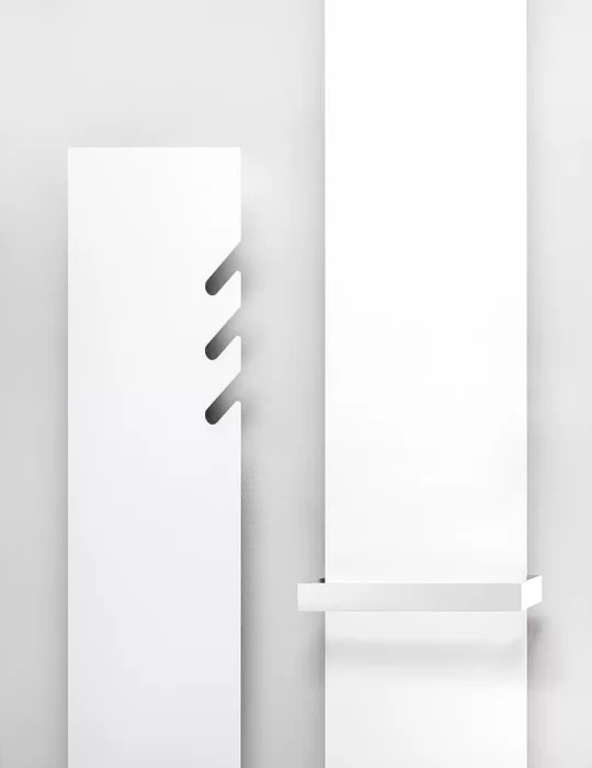 Sèche-serviettes vertical à eau chaude Tavola liscia V, d'Antrax IT