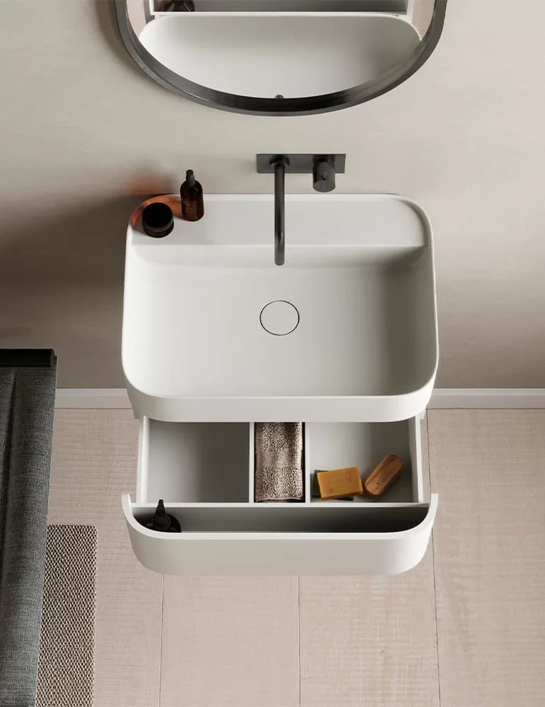 Meuble lavabo Yuno CA L55. Copenhagen Bath. EN STOCK.