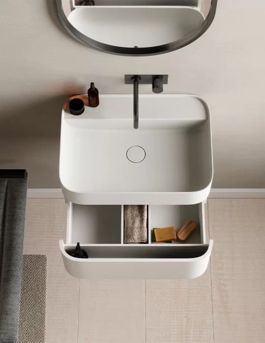 Meuble lavabo Yuno CA L55. Copenhagen Bath. EN STOCK.