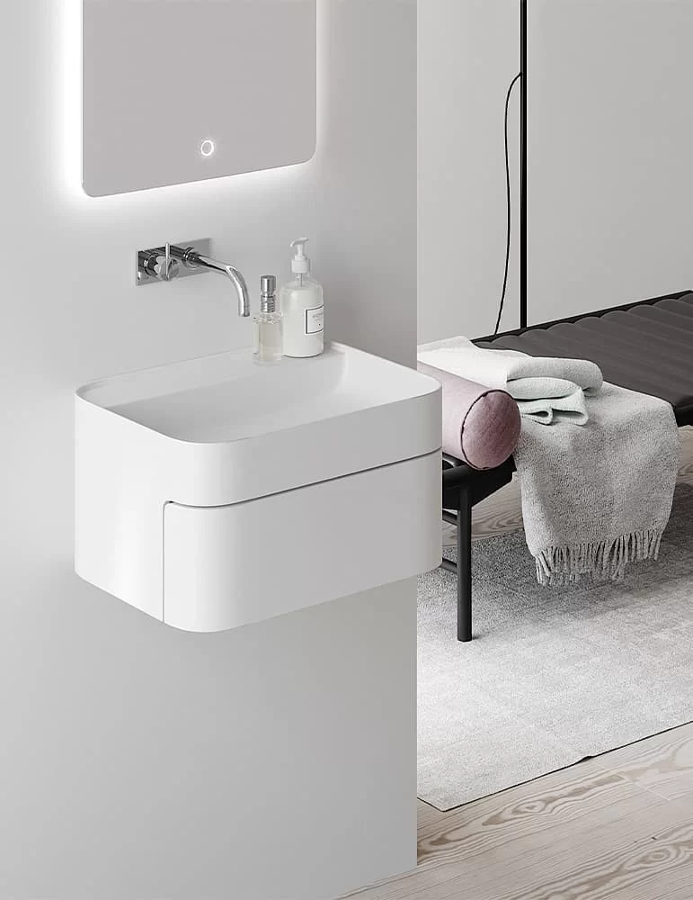 Meuble lavabo Yuno CA L55. Copenhagen Bath. EN STOCK.