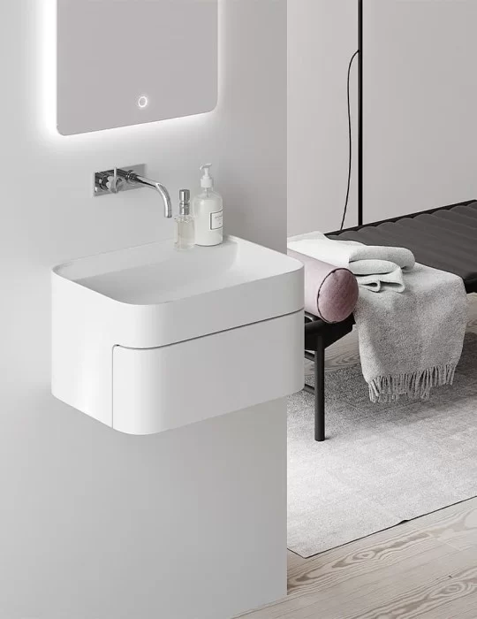 Meuble lavabo Yuno CA L55. Copenhagen Bath. EN STOCK.