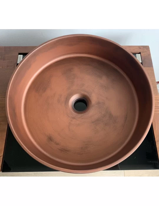 Vasque à poser RHO Vision Old Copper de Glass Design.