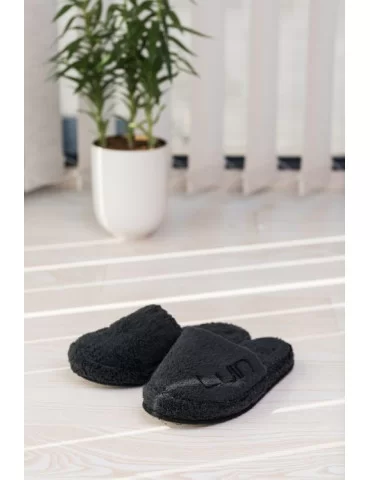 Chaussons éponge noir, taille L/XL (41-44) 2