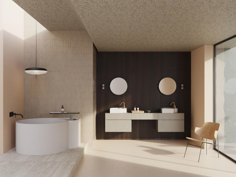 carrelage pour une salle de bain vintage moderne