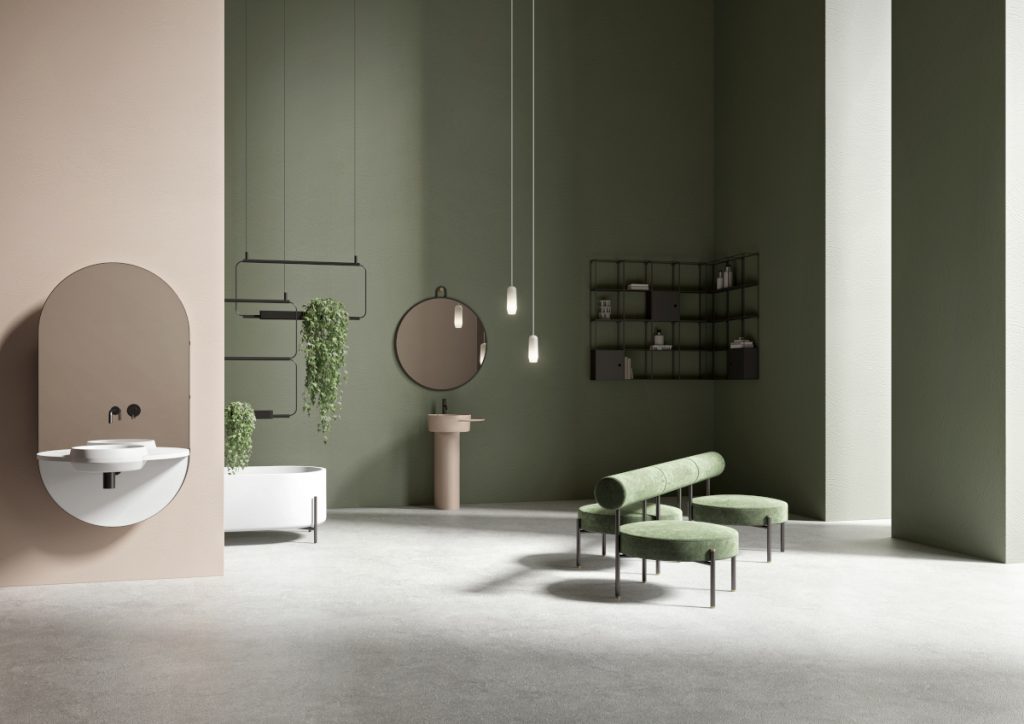 Salle de bain de style industriel éclectique. Ex.t Design