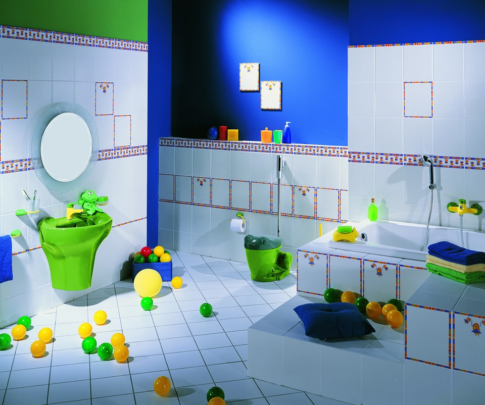 Salle de bain aménagée pour enfants - Lavabo pour enfant